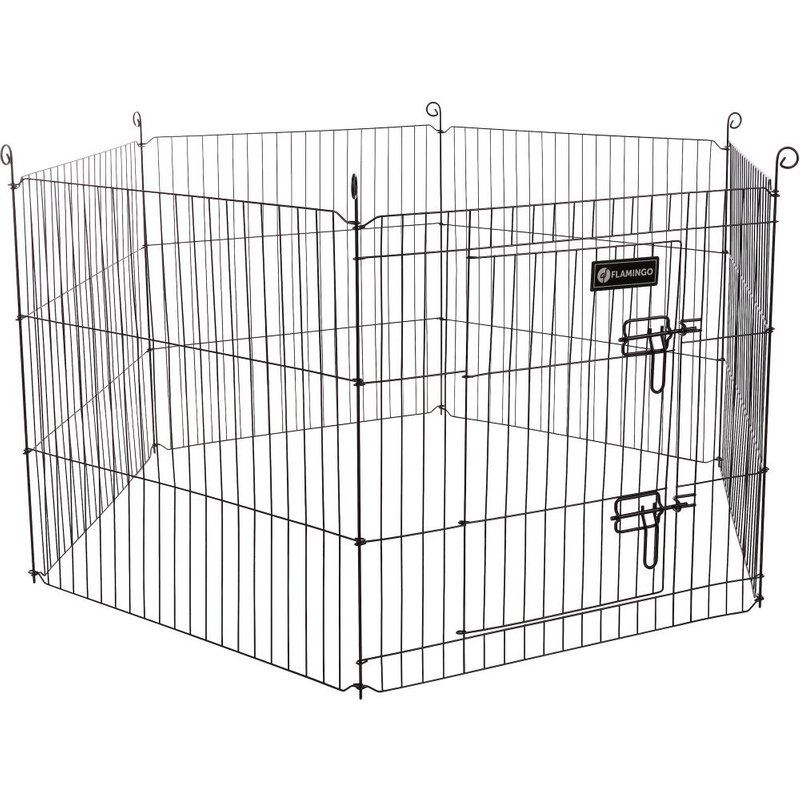 Enclos Zippo Noir Ø 120 × Hauteur 60 Cm Pour Lapin