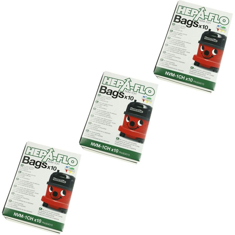 Lot de 3 boites de 10 sacs - Aspirateur (604015 NUMATIC)