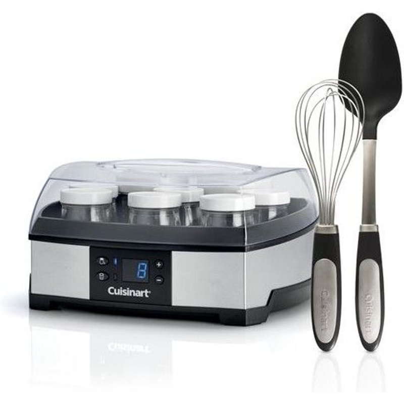 YAOURTIÈRE ET FROMAGÈRE CUISINART P1293E 2 EN 1 40 W FOUET ET SPATULE INCLUS GRIS ET NOIR