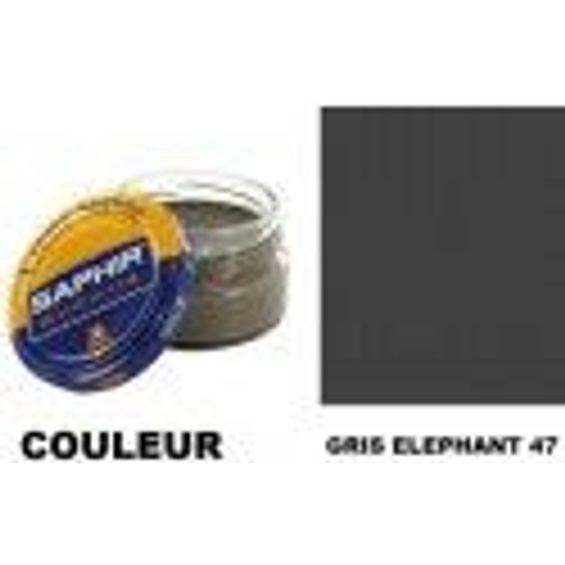 Pommadier crème surfine cirage cuir pot 50ml gris éléphant SAPHIR