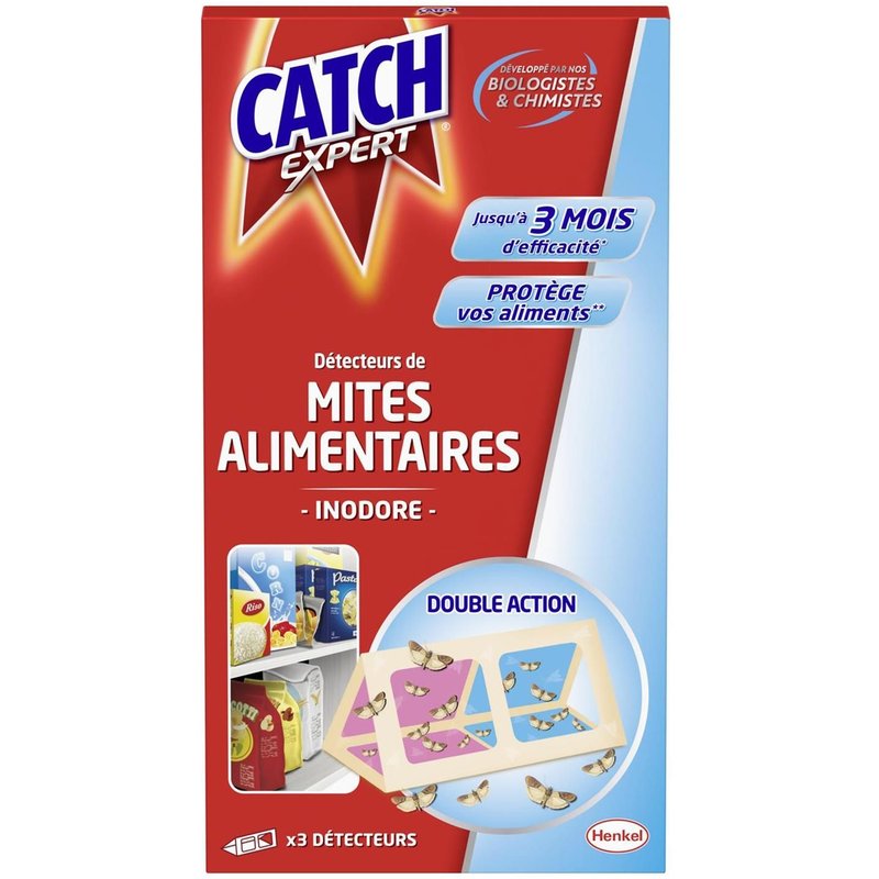 CATCH Etui de 3 Détecteurs Pièges Anti-Mites Alimentaires