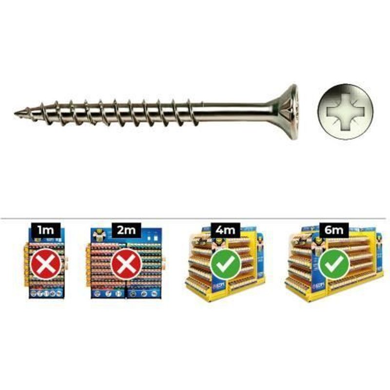 GENERIQUE - Vis À Bois Frais. Pz R / Parc Din Vloxp 5x100 Zinc. + Lubr. Boîte 50 Uni. Celo