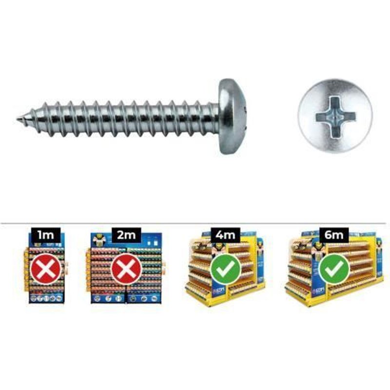 GENERIQUE - Vis Tete Cylindrique Philips Din 7981 3,5x16 Zinc Plat. Boîte 500 Uni. Celo