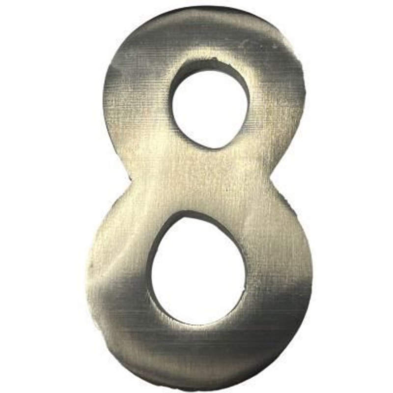 GENERIQUE - Numéro De Maison 8 En Nickel Mat 10cm Fixation Invisible