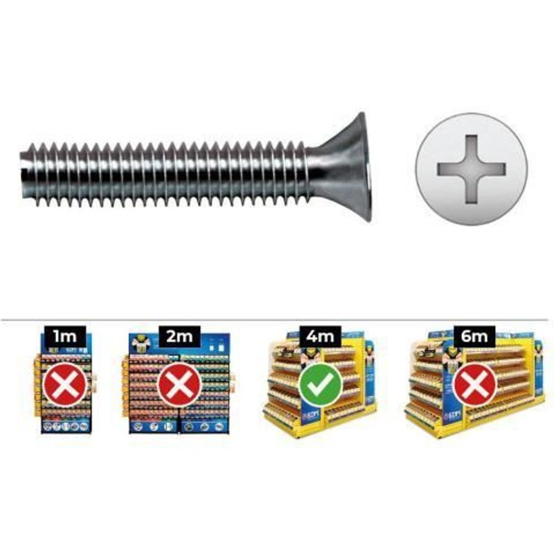 GENERIQUE - Vis Métrique. Compter. Philips Din 965 Plat Zinc 5x40. Boîte 500 Uni. Celo