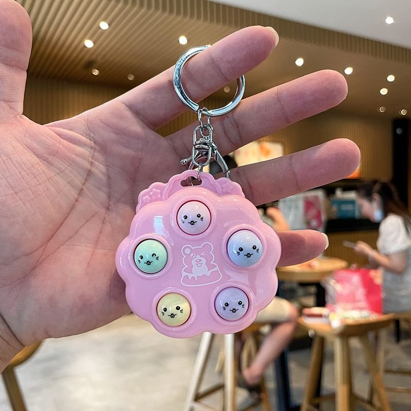 2pcs Rodent Pioneer Porte-Clés Accessoires Décompression Jouet Pendentif Fille