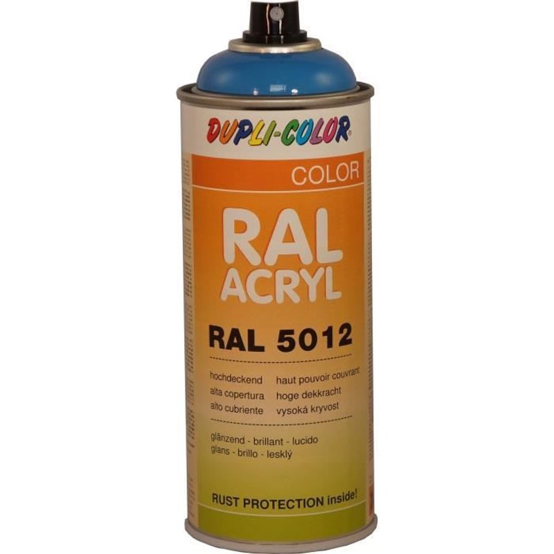 Peinture RAL ACRYL 5012 bleu lumineux brillant 400 ml DUPLICOLOR - MO349591