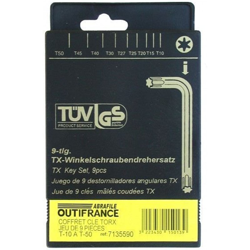 Cle Torx Coffret Plast.Jeu De 9P