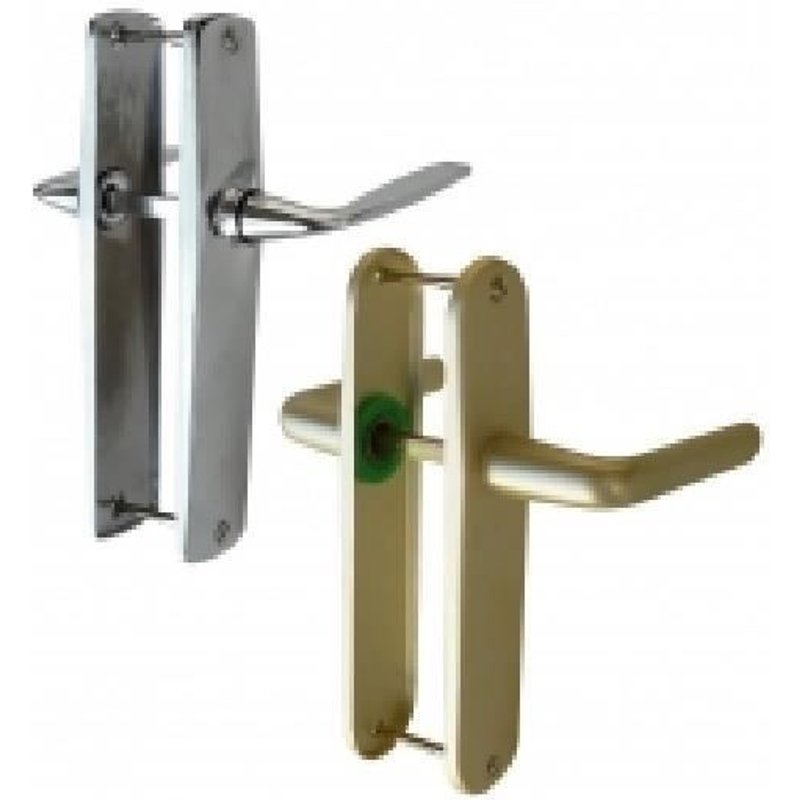 Poignées de porte chromées bec de cane