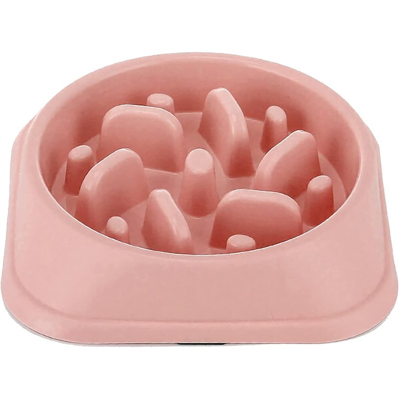 Gamelle Anti Glouton Chien Gamelle D'alimentation Lente Avec Base Antidérapante,Prolongez Le Temps D'alimentation Pour Prévenir Diverses Maladies Causées Par Une Alimentation Rapide (Rose)