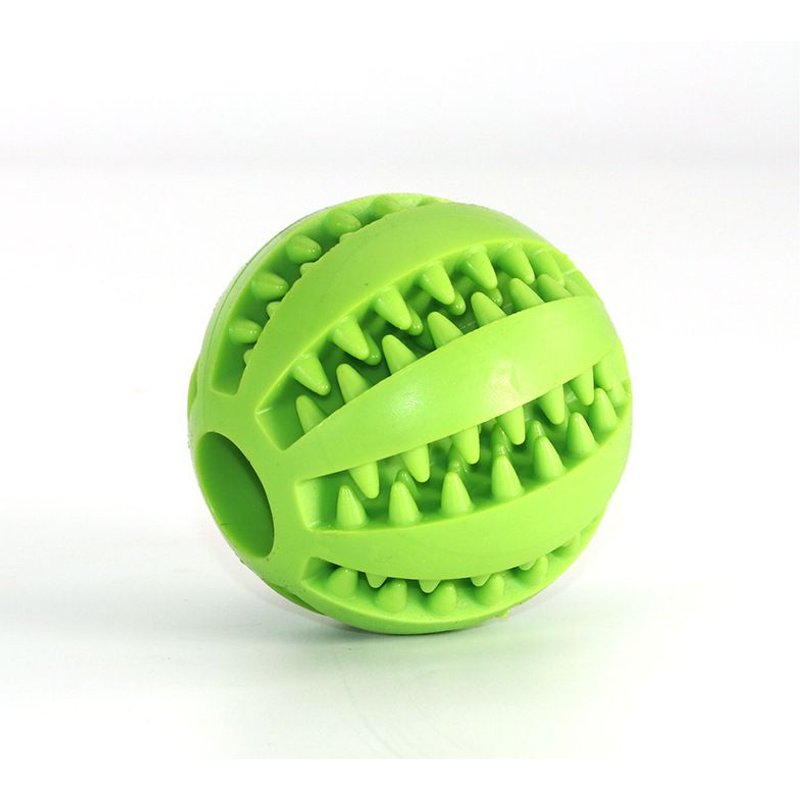 Balle Chien,Balle Jouet Pour Chien,Chien Balle À Mâcher Jouet,Balle De Jouet Interactive,Pour Les Petits,Moyens,Grands Chiens, 5 Cm Caoutchouc Naturel,Nettoyage De Dent,Jouet Chien,Jeux Chien(Vert)