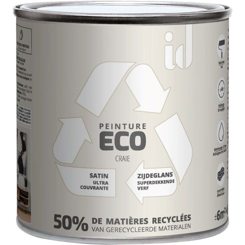 PEINTURE ECO RESPECTUEUSE SATIN CRAIE 500ML - ID Paris