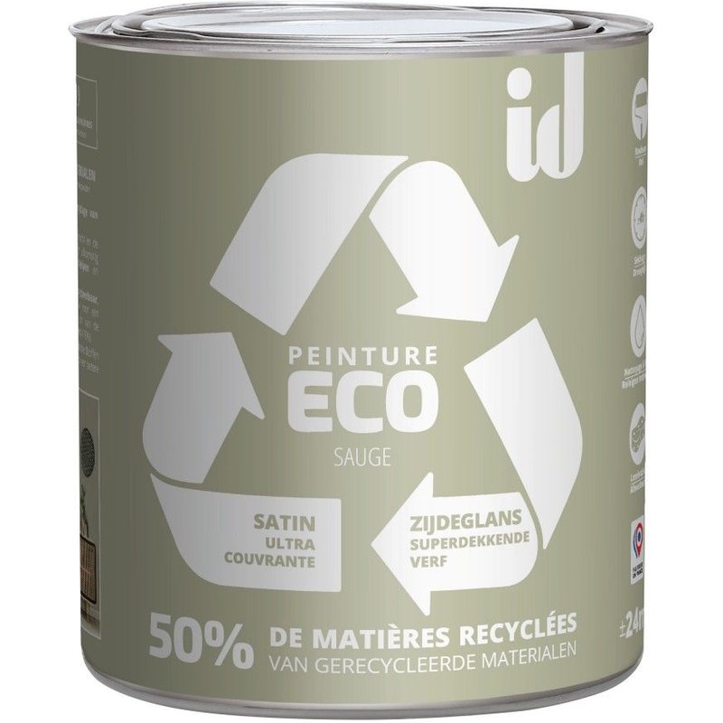 PEINTURE ECO RESPECTUEUSE SATIN SAUGE 2L - ID Paris