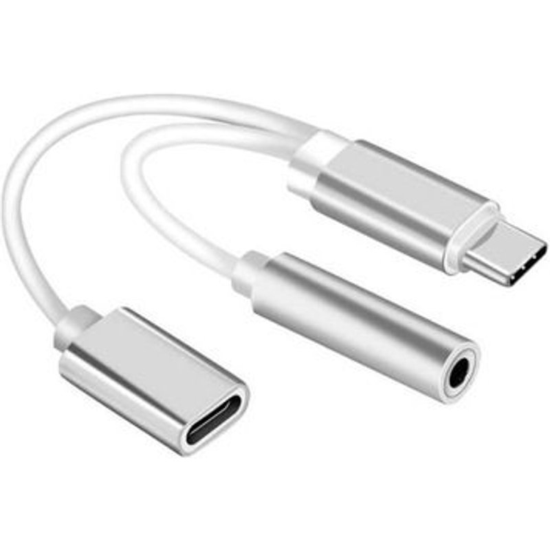Adaptateur Adaptateur USB-C - Jack 3,5 mm + USB-C,JL1721