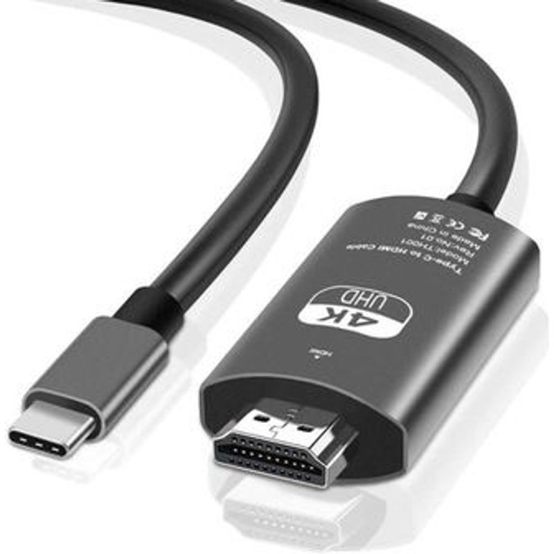 Adaptateur Type C USB-C - Câble HDMI 4K MHL 200cm,JL2747