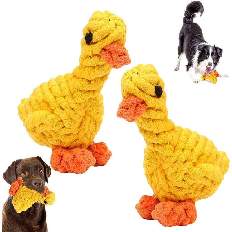 Jouet Pour Chien 2 Pieces Durables Jouet Chiot Jouets Pour Chiens Cadeau Chien Peluche Pour Chien Jouet Petit Chien Jeux Chien Jouet Jouet Chien Noel Coton Naturel Et Non Toxique Canard