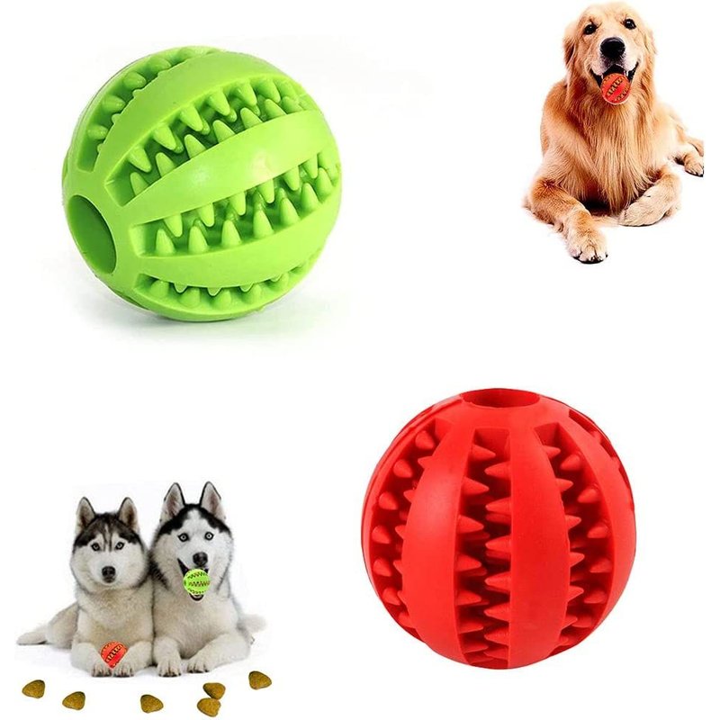 Balle Chien,Balle Jouet Pour Chien,Chien Balle À Mâcher Jouet,Balle De Jouet Interactive,Pour Les Petits,Moyens,Grands Chiens,Ø5 Cm Caoutchouc Naturel,Nettoyage De Dent,Jouet Chien,Jeux Chien (5cm)