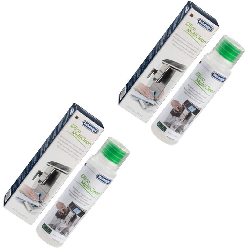 Lot de 2 eco multiclean nettoyant DLSC550 Cafetière Expresso (5513281861 SER3013 BRAUN ROSIERES DE'LONGHI PRIVILEG DELONGHI SILVERCREST KENWOOD ARIETE ROWENTA BIFINETT SIMAC CONSTRUCTA)