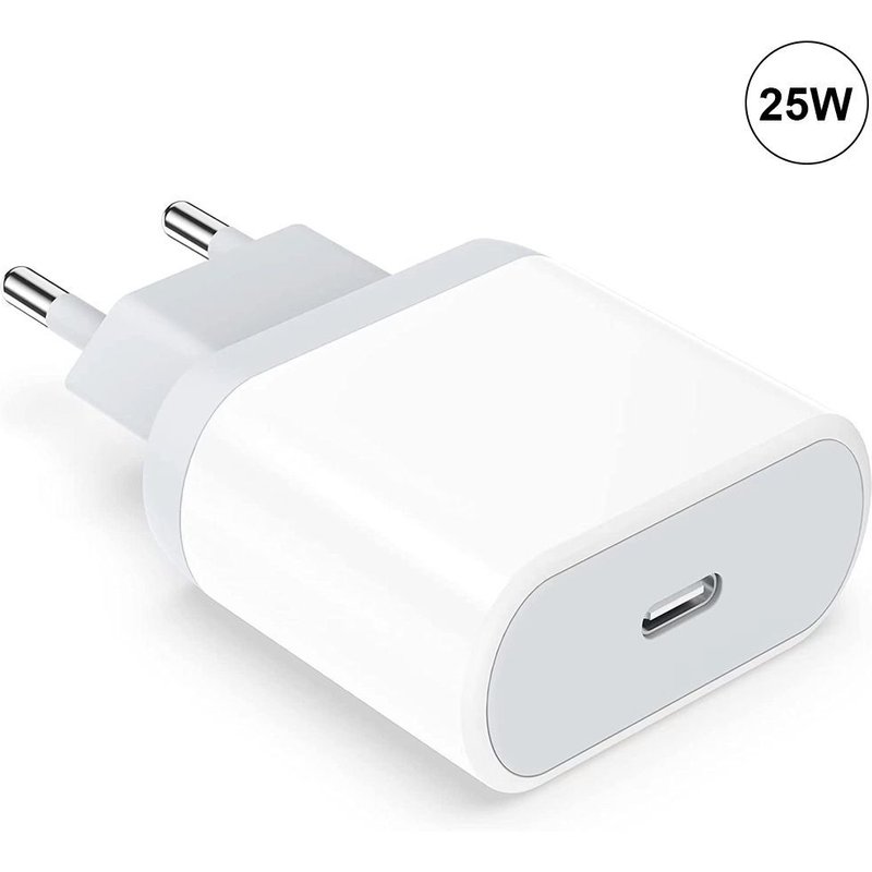 Chargeur Rapide Usb-C 25w Blanc Compatible Avec Samsung Galaxy S23+ S23 Ultra S22 Ultra S22+ - E.F.Connection