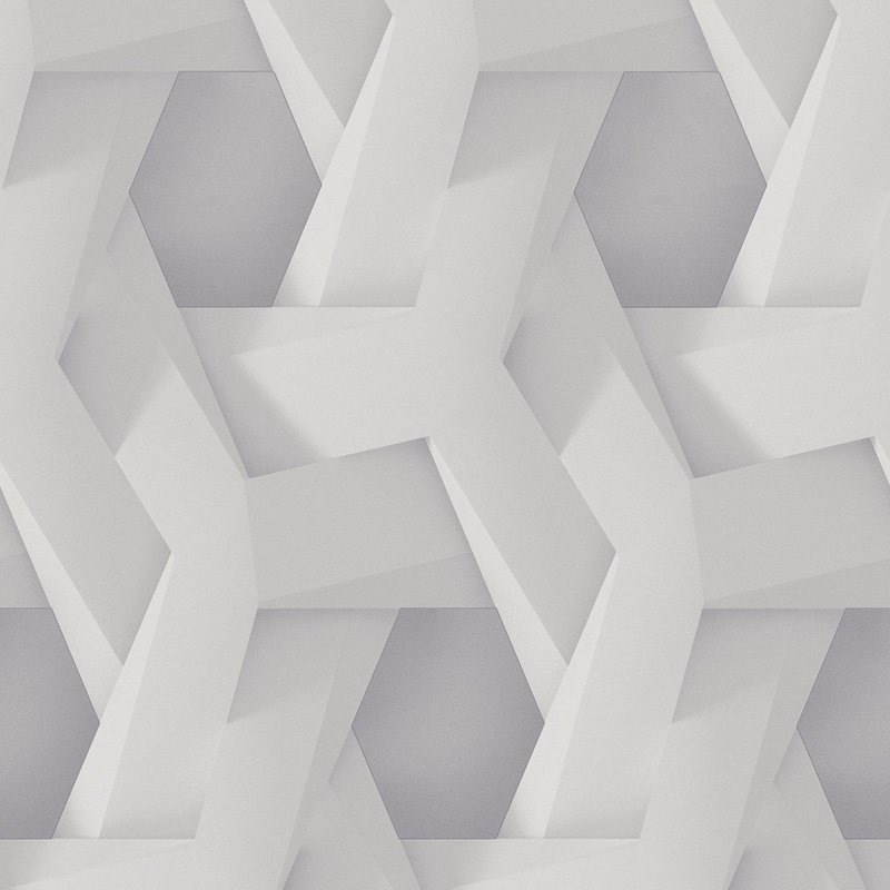 Papier peint 3D Profhome 387211-GU papier peint intissé gaufré à chaud lisse avec des figures géométriques mat gris blanc 5,33 m2