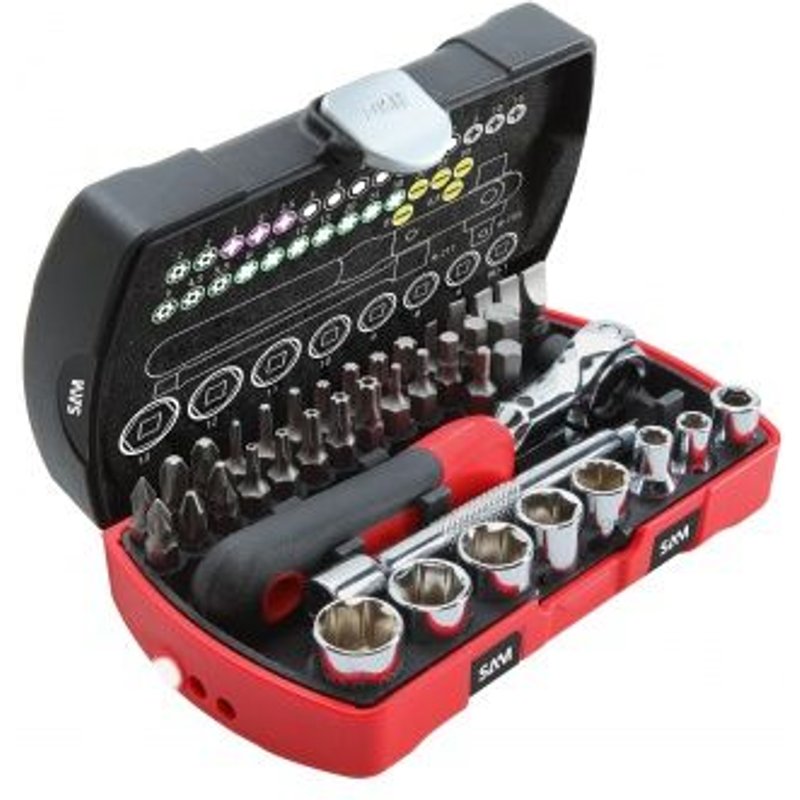 Coffret 40 outils serrage-vissage 1/4' SAM OUTILLAGE - 73-R40