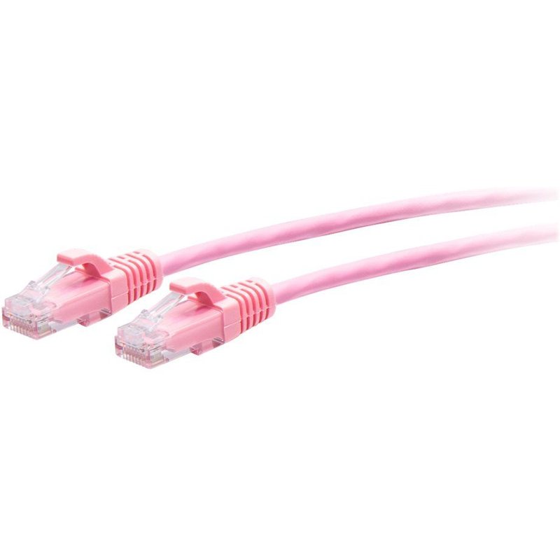 C2G 10ft (3m) Cat6a Snagless Unshielded (UTP) Slim Ethernet Network Patch Cable - Pink - Cordon de raccordement - RJ-45 (M) pour RJ-45 (M) - 3 m - 4.8 mm - UTP - CAT 6a - moulé, sans crochet -...