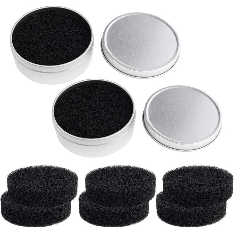 Lot de 8 nettoyants pour pinceaux de maquillage ? Lot de 2 nettoyants pour pinceaux de maquillage avec 6 éponges de rechange, nettoyant pour pinceaux de maquillage secs, éponge pour fard à paupières ou fard à joues, passe rapidement à la couleur