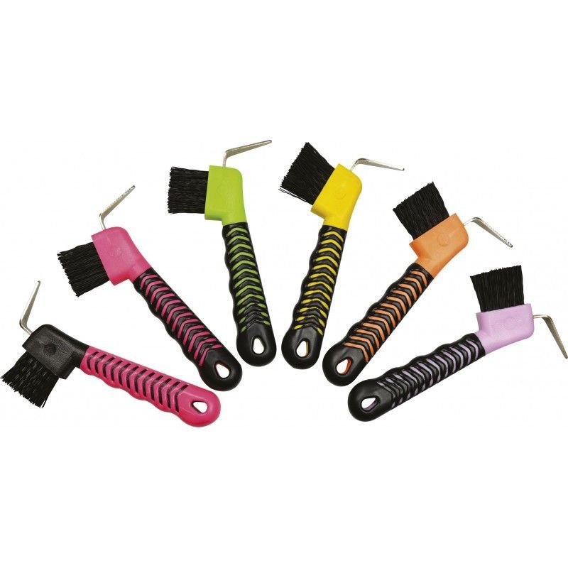 Cure-Pied Hippotonic “Soft Hand” - Couleur : Bordeaux, P.V.C. Gris Pour Cheval