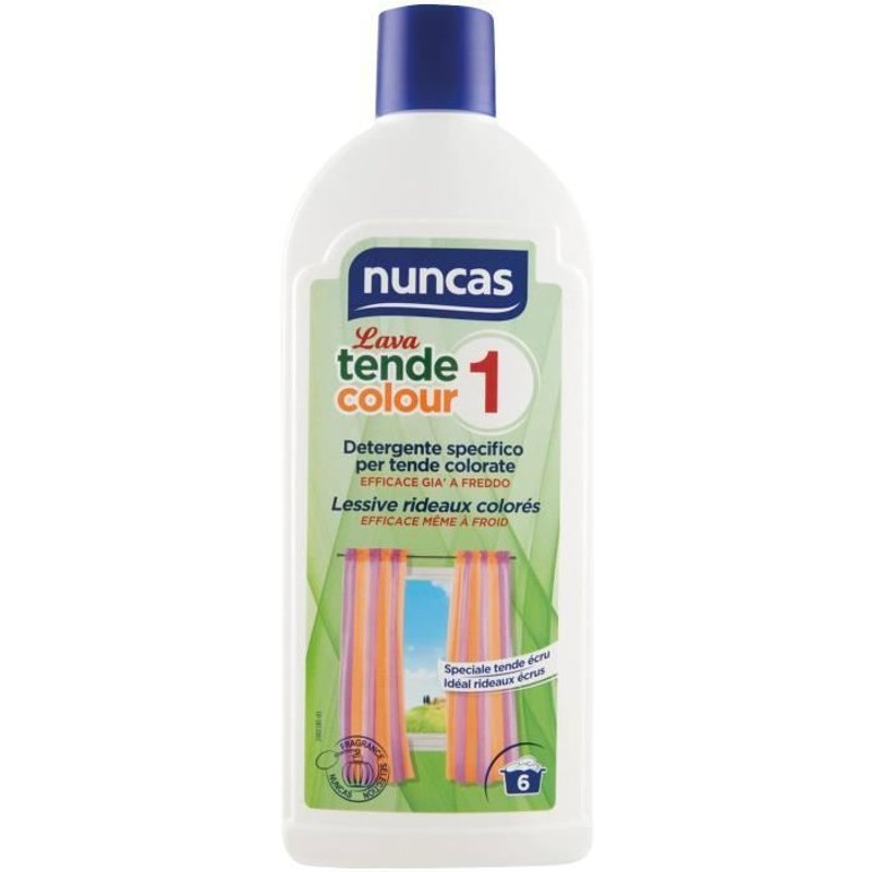 NUNCAS Tende1 lessive couleur voilages - 500 ml