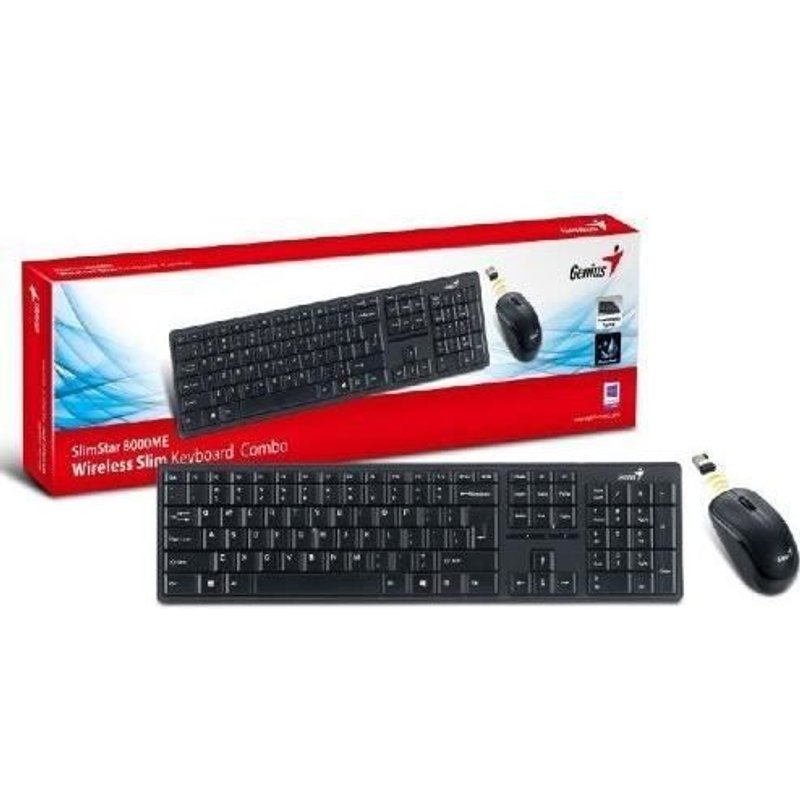 Pack Premium - GENIUS - Wireless Desktop - Clavier et souris sans fil - Récepteur nano USB - 2.4GHz