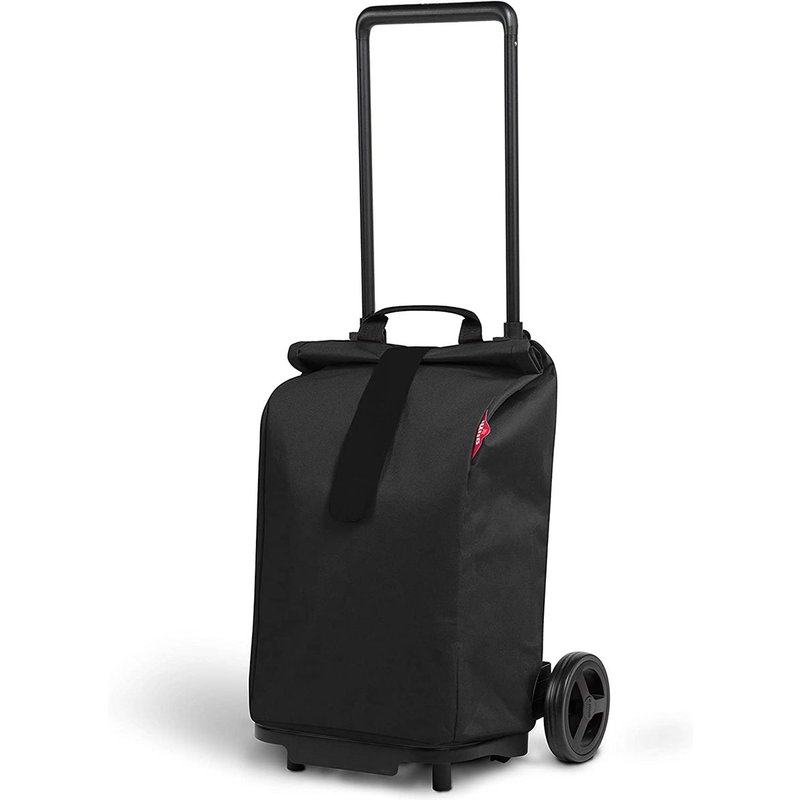 Gimi Chariot De Courses Sprinter 50 Litres. (40+10) Avec Poignée Télescopique Réglable Et Roues Chariot De Courses Compact Antipluie 45×39×103h Cm Max 30 Kg Noir