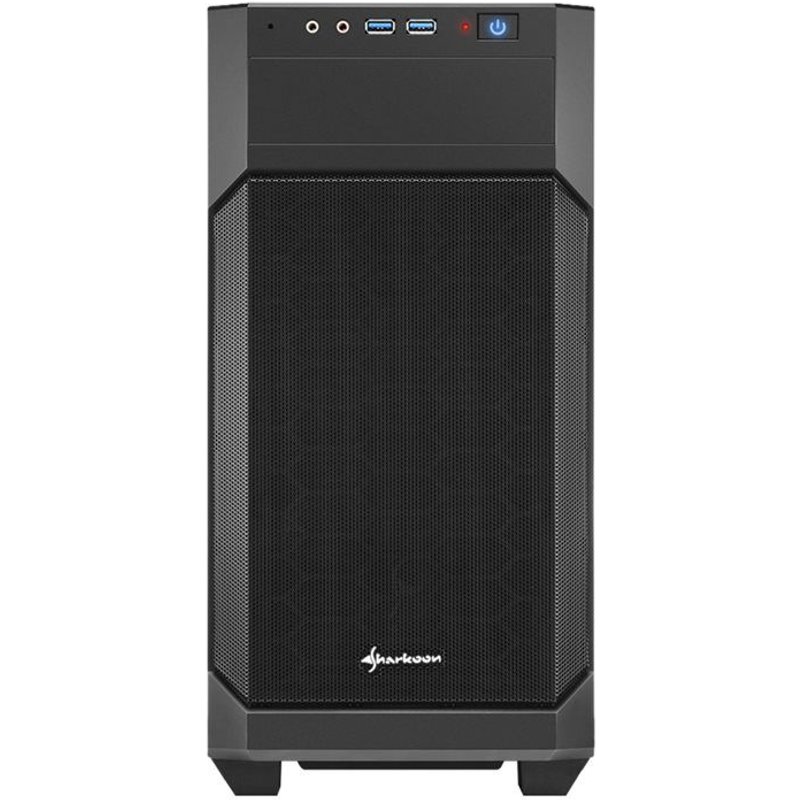 Sharkoon V1000 - Tour - micro ATX - pas d'alimentation - noir - USB/Audio