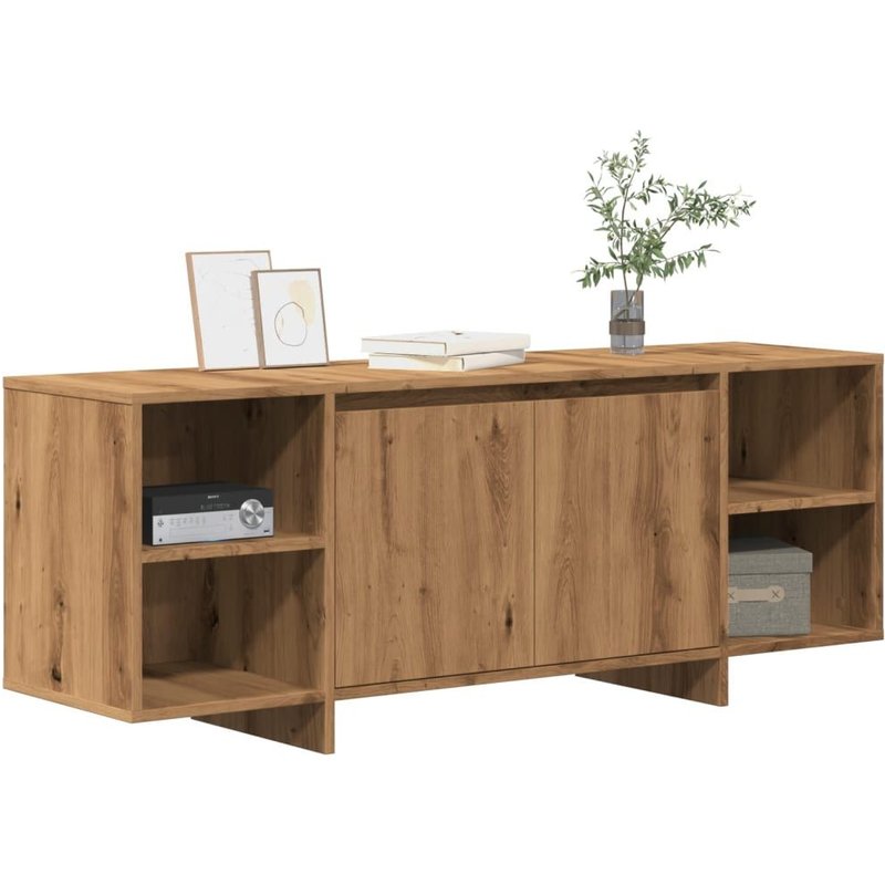 Vidaxl Meuble Tv Chêne Artisanal 130x35x50 Cm Bois D'ingénierie