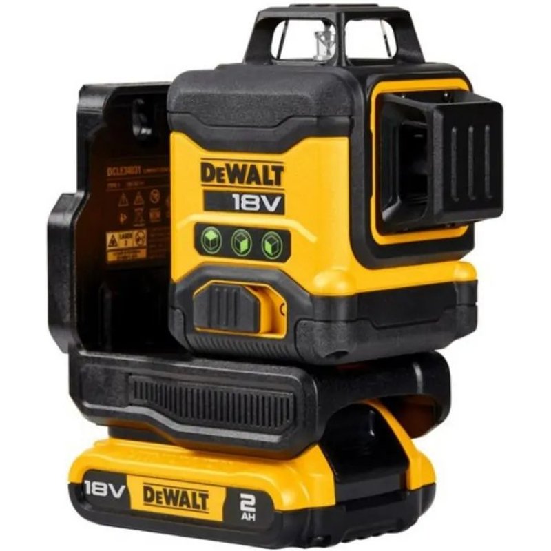 Laser multilignes DEWALT vert 3x360° 18V 2Ah - DCLE34031D1-QW