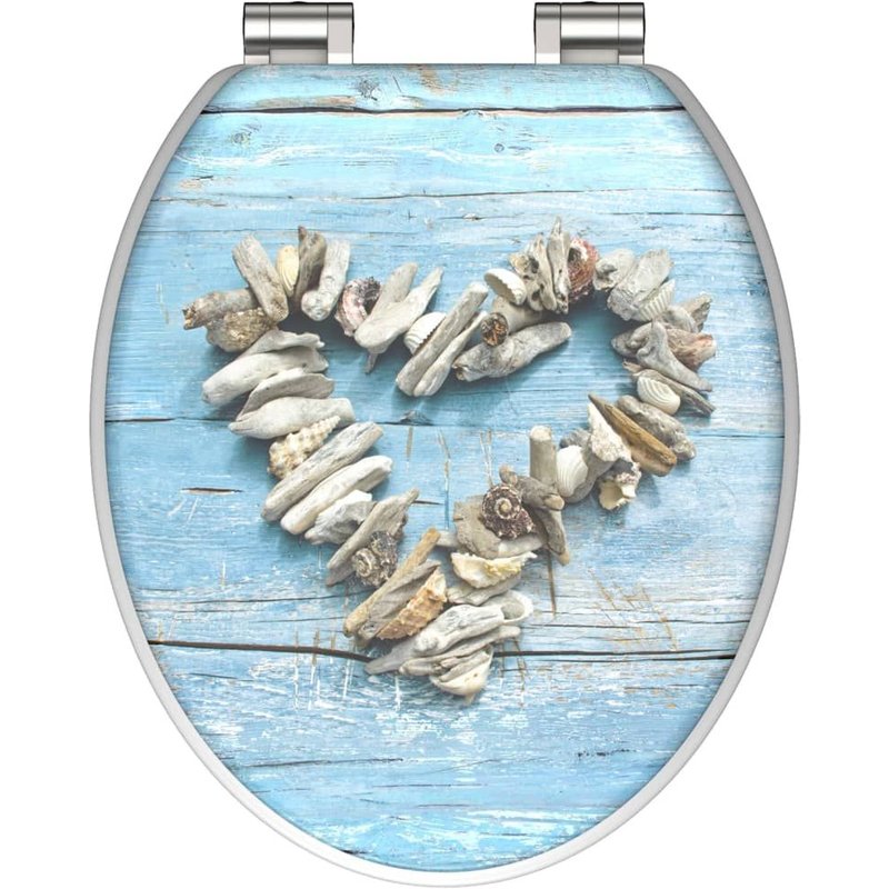 SCHÜTTE Siège de toilette avec fermeture en douceur SHELL HEART MDF