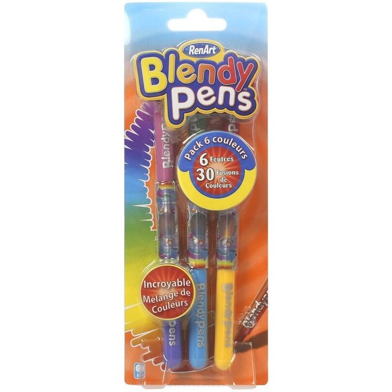 Venteo - Blendy Pens Pack 6 Couleurs - Des Feutres Uniques Et Facile À Utiliser