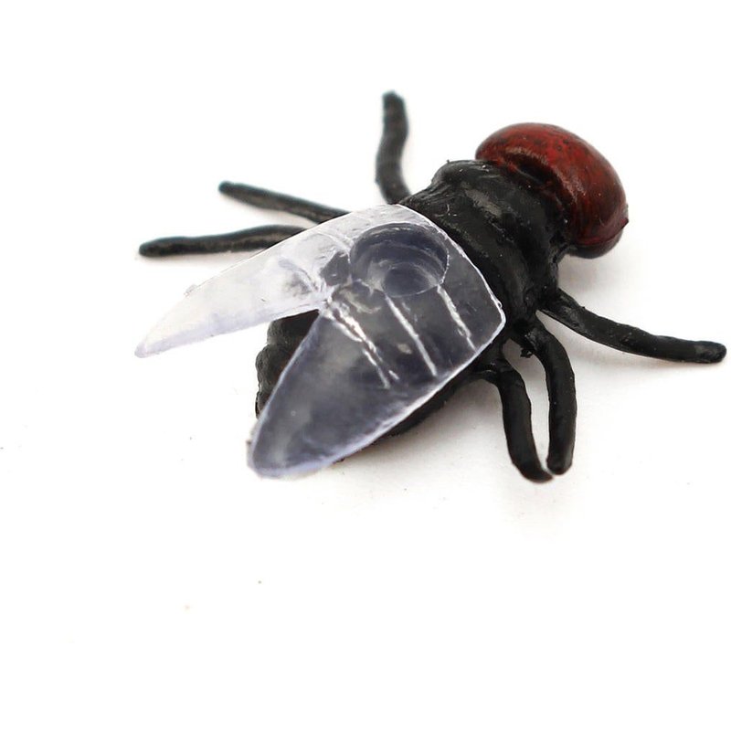 10 Pièces Poisson D'avril Maison Mouche Animal Jouet Blague Blague Drole Accessoires Magiques Cadeaux, Noir Avec Rouge