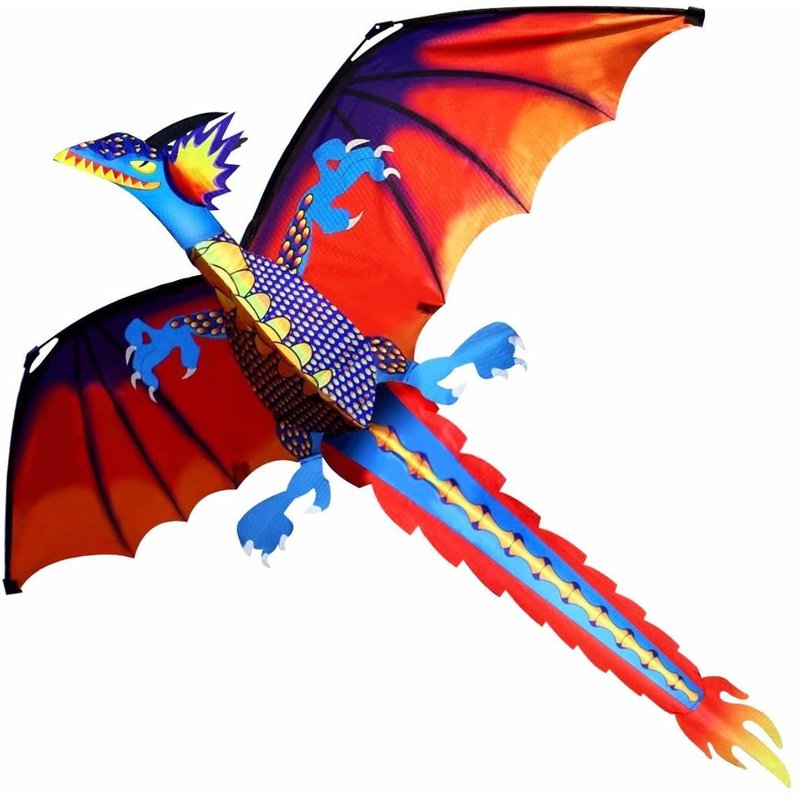 Cerf-Volant De Dragon Classique Mignon De 55 Pouces Cerf-Volant A Une Ligne De 140 Cm X 120 Cm Avec Queue