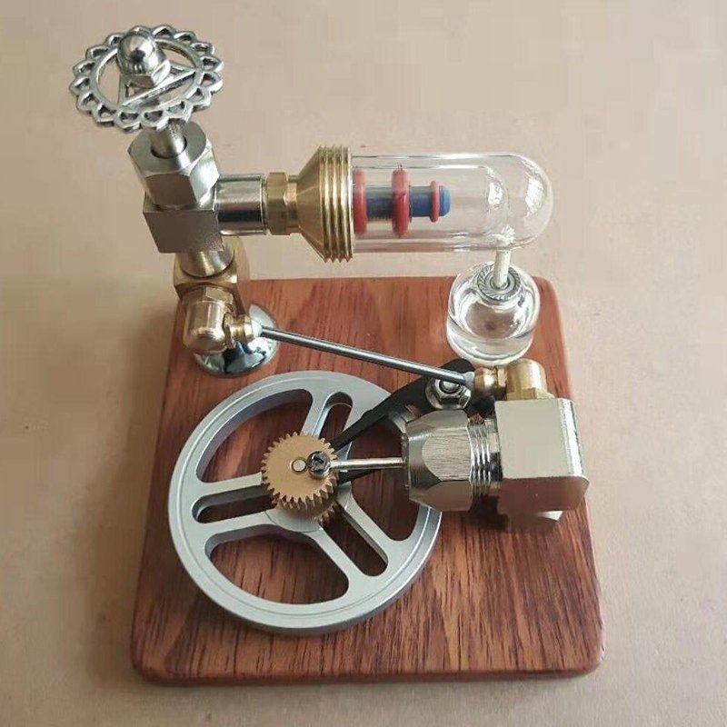 Modèle De Moteur Moteur A Combustion Externe A Vitesse Reglable A Piston Libre Avec Volant D'inertie Horizontal Physique Science Jouet