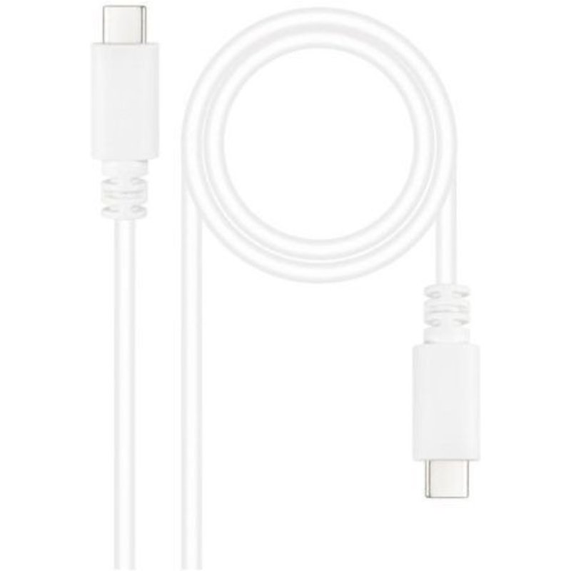 Câble USB 2.0 Type C/M vers USB Type C/M - 1M · Blanc