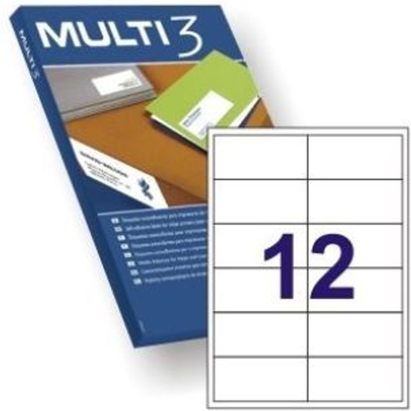 Apli Etiquettes Blanches 97 X 42,4 Mm 500 Feuilles - Pl10520