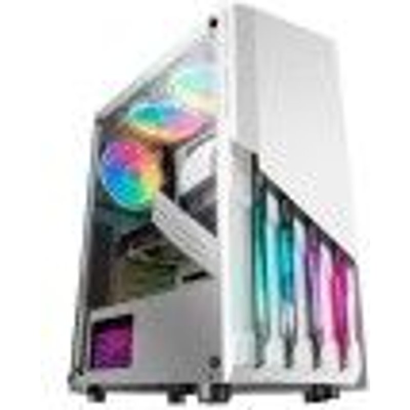 Boitier PC Moyen Tour ATX Mars Gaming MC-X2 RGB avec panneau vitré - Blanc