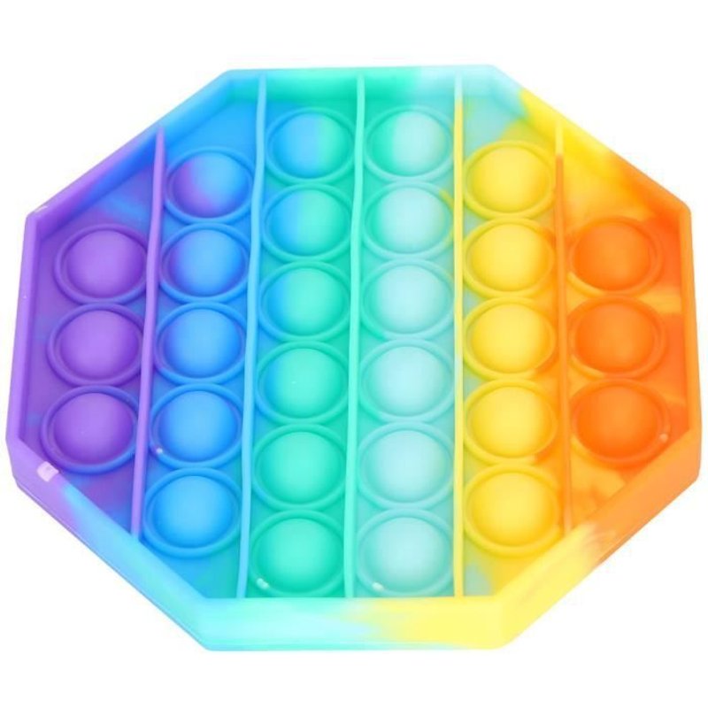 Tbest Pousser Le Jouet Sensoriel Fidget Pousser Sensory Fidget Jouet Enfants Anti-Stress Silicone Anti-Pression Squeeze Bubble