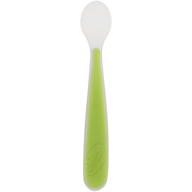 Cuillère Souple Bout Silicone 6m+ Vert Pomme - Chicco
