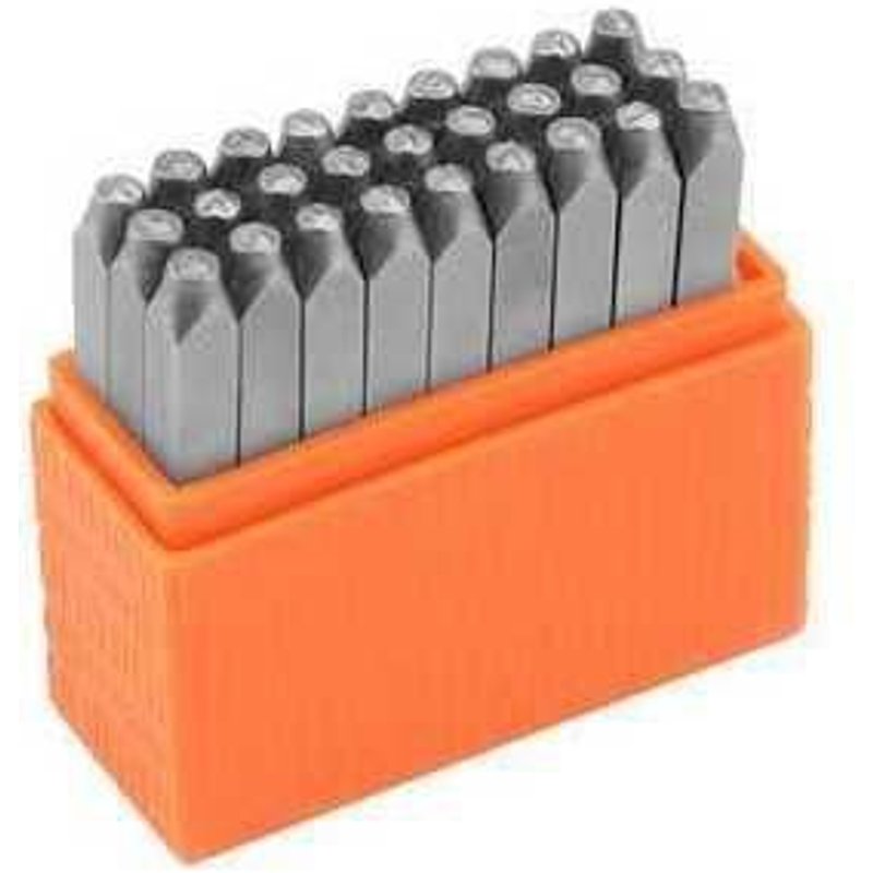 Set de tampons relief, dim. 3 mm, Lettres capitales, 27pièces