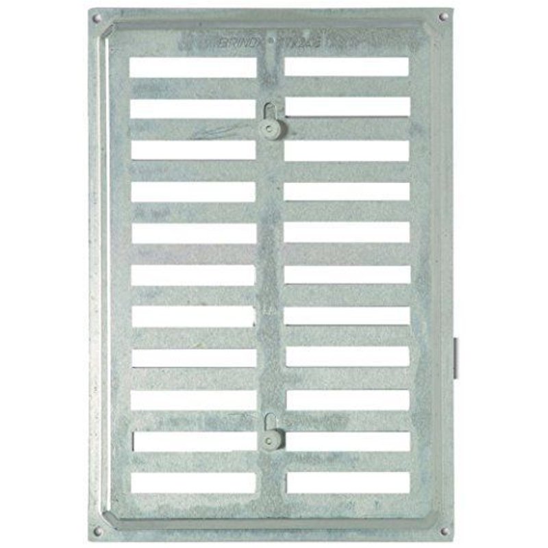 BRINOX b70390aGrille d'aération avec volet roulant aluminium, 24.5x 17cm couleur argent