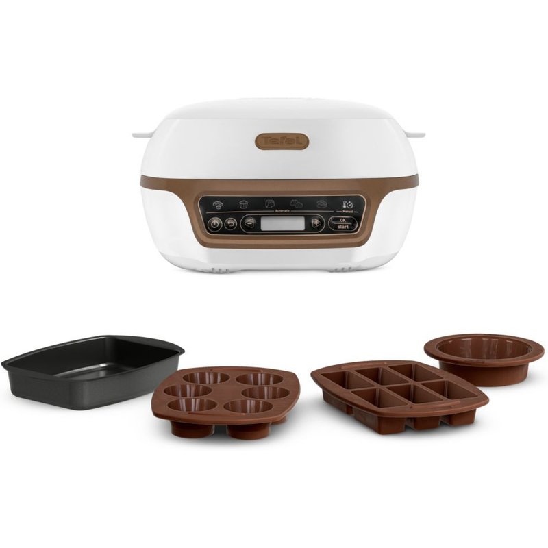 TEFAL Cake Factory+ Appareil à gâteaux, 5 programmes, Moules PROflex KD802112