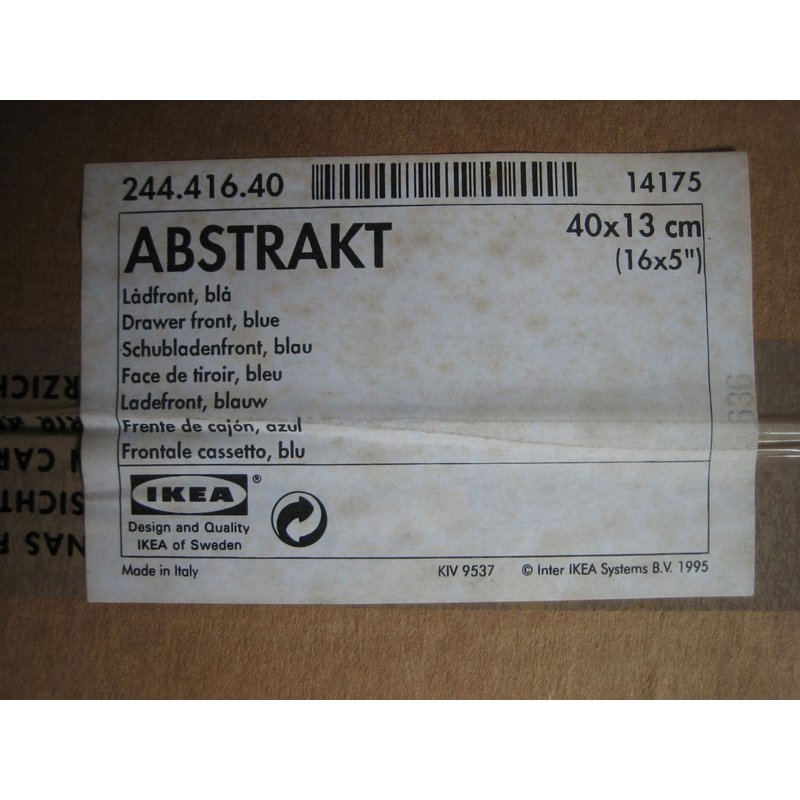 Ikea Abstrakt Lot De Trois Faces De Tiroir Couleur Bleu 40 X 13 Cm