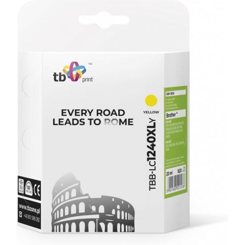 Ink for BrotherLC1240XL Yellow TBB-LC1240XLY