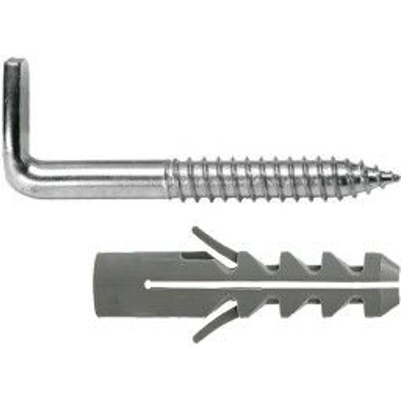 Kit Sanitario Alcayata Con Taco Expansión Ø 10 x 50 mm. Fijación Calentadores / Termos De Agua